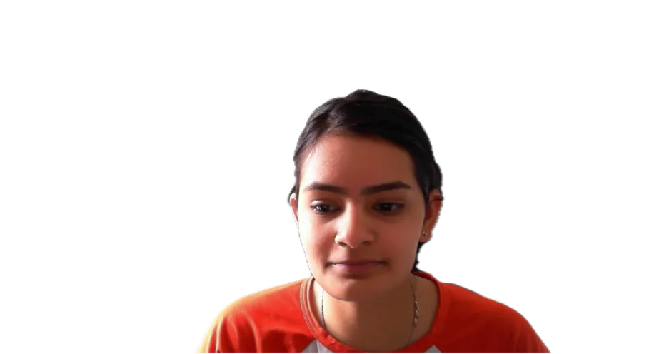 Jieaa teaching a one-to-one lesson over video